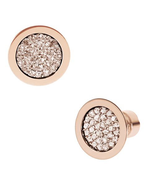 michael kors rose gold tone star stud earrings|rose gold mk earrings.